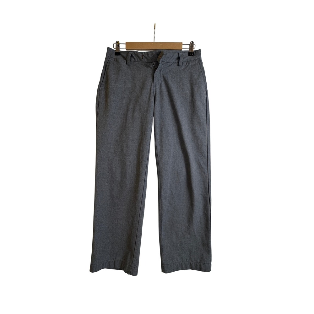 Lands End Gray Straight Leg Dress Pants Women Size 4 Professional Workwear